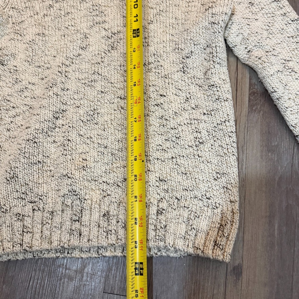 Urban Pipeline Sweater Boys‎ Small Cream Speckled Tight Knit Ribbed Shawl Collar - Picture 10 of 10